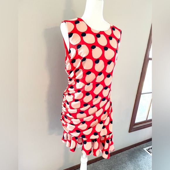 Anthropologie Red and Black Polka Dot Dress - Picture 8 of 11